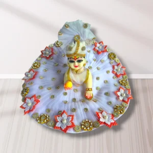 Sharad Purnima White Poshak for Laddu Gopal