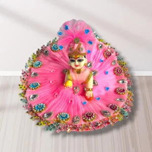 Laddu Gopal Pink Poshak