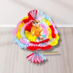 Laddu Gopal Flowers Dress with Pagadi and Bansuri